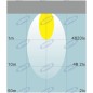 Working floodlight 16 LED 110x110mm 10-30V 48W 3200LM wired 40-60cm