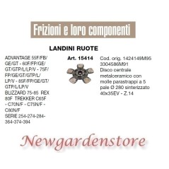 Disco frizione 15414 40x35 LANDINI RUOTE ADVANTAGE BLIZZARD 254 274 284 364 374 | NewgardenAgri.com