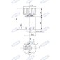 Interruptor luminoso 12V 4 posiciones para tractor agrícola