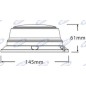 Led beacon flat base h 61mm L 145mm self-propelled agricultural machine 12-24V 55401