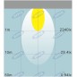 Faro lavoro 110x60mm 6 LED 10-30V 18W 1080LM cablato 40-60cm macchina agricola Faro lavoro 110x60mm 6 LED 10-30V 18W 1080LM cablato 40-60cm macchina agricola