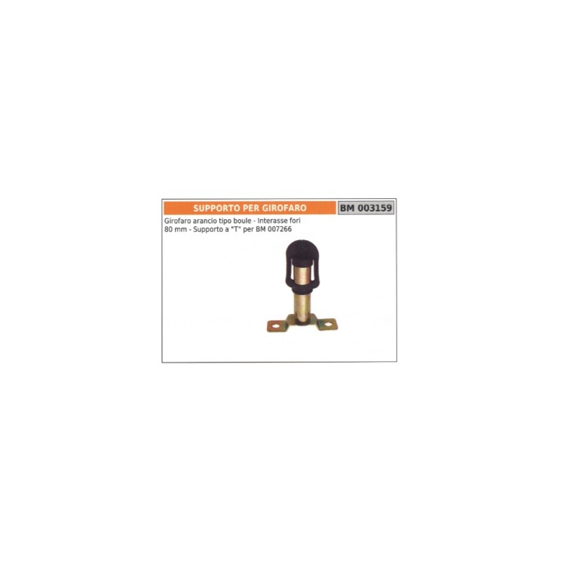 Orangefarbene Rundumkennleuchte - 80 mm Lochabstand Code 003159