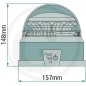 LED-Batterie Rundumleuchte 12 / 24 V Magnetbefestigung Landwirtschaftsmaschine LED-Batterie Rundumleuchte 12 / 24 V Magnetbefestigung Landwirtschaftsmaschine