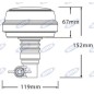 Faro giratorio led base flexible h 152mm L 119mm máquina agrícola autopropulsada 12-24V