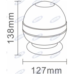 LED beacon 12-24V magnetic base 138x127mm self-propelled agricultural machine tractor | NewgardenAgri.com