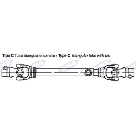 Kardanwelle AMA Kat. 4 CE genehmigt 4x800mm - 01719