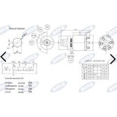 Interruptor de luces 12V 4 posiciones para tractor agrícola 00455 | NewgardenAgri.com