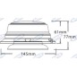 LED-Rundumleuchte magnetische Basis h 77mm L 145mm selbstfahrende Landmaschine 12-24V