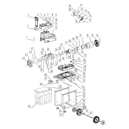 Rad für GREEN LINE Aktenvernichter 052105 | NewgardenAgri.com