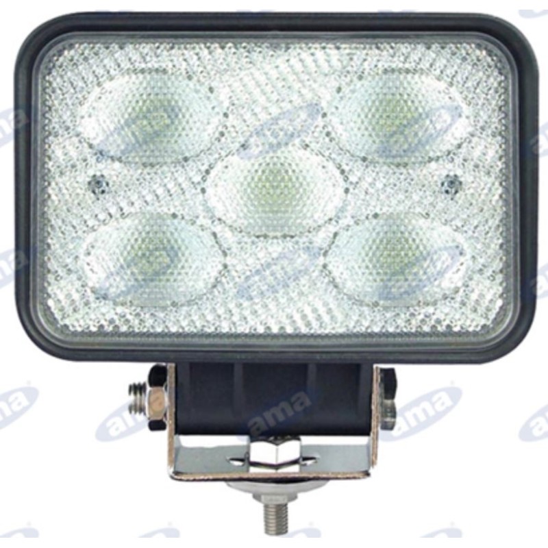 Proyector de trabajo 145x122mm 5 LEDs 10-30V 50W 4500LM cableado 40-60cm máquina agrícola