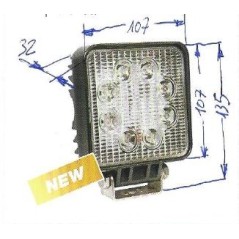Lampe de travail 8 LED 12-24V NEWGARDENSTORE 1850 lumens pour tracteur agricole | NewgardenAgri.com