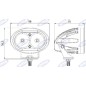Faro lavoro LED 76,5x98mm 10-60V 10W 850LM cavo in uscita 32cm macchina agricola Faro lavoro LED 76,5x98mm 10-60V 10W 850LM cavo in uscita 32cm macchina agricola