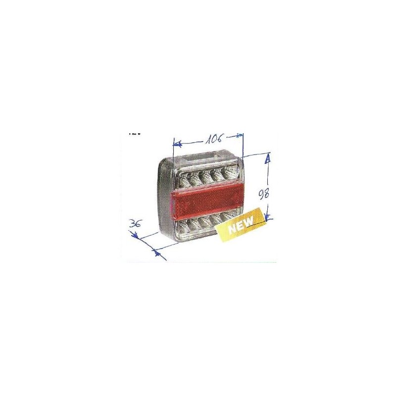 NEWGARDENSTORE Luz trasera LED 12V para tractor agrícola