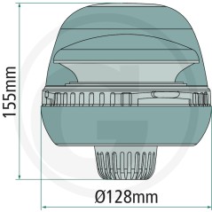 Girofaro a led tensione 12 / 24 V fissaggio su piantone macchina agricola | NewgardenAgri.com