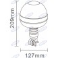 Faro giratorio LED 12-24V base flexible 209x127mm varilla fijación tractor agrícola