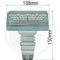 Baliza rotativa led 12/24 V doble flash fijación máquina agrícola