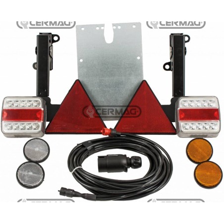 Kit fanali a led montati su supporto ribaltamento a scatto macchina agricola | NewgardenAgri.com