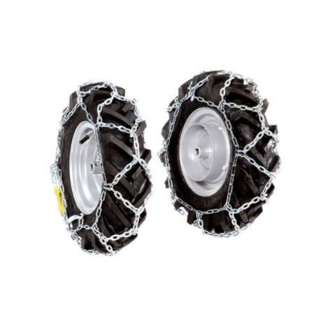 Paire de chaînes à neige pour roues de motoculteur 4.00-8" NIBBI BRIK 1 - BRIK 1S | NewgardenAgri.com