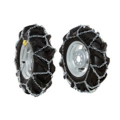 Paire de chaînes à neige pour roues de motoculteur 5.00-10" NIBBI KAM 4 - KAM 7S | NewgardenAgri.com