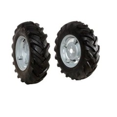 Par de ruedas de neumático 6.5/80-12" con disco ajustable para motocultor NIBBI MAK | NewgardenAgri.com