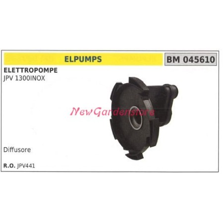 Diffusore ELPUMPS elettropompa JPV 1300INOX 045610 | NewgardenAgri.com