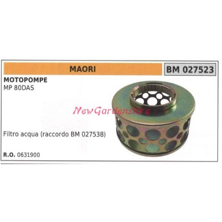 Filtre à eau MAORI motopompe MP 80DAS 027523 | NewgardenAgri.com