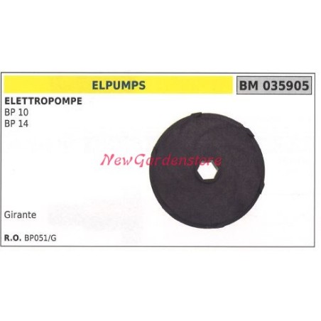 ELPUMPS BP 10 14 pump impeller 035905 | NewgardenAgri.com