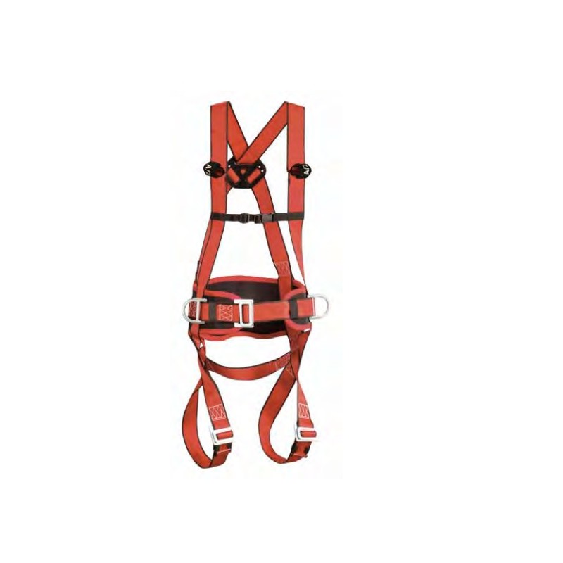 Fall arrest harness with positioning belt has anchor point