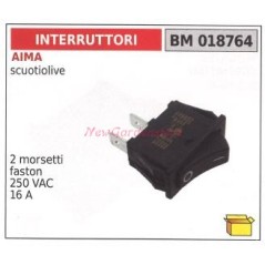 AIMA rocker switch 2 faston terminals 250VAC 16 A 018764 | NewgardenAgri.com