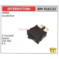 Interruptor quitanieves AIMA 2 bornes faston 250VAC 6A 016132 | NewgardenAgri.com