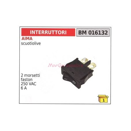 Interruptor quitanieves AIMA 2 bornes faston 250VAC 6A 016132 | NewgardenAgri.com