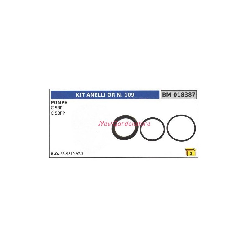 Kit anelli or N.109 UNIVERSALE pompa Bertolini C 53P 53PP 018387