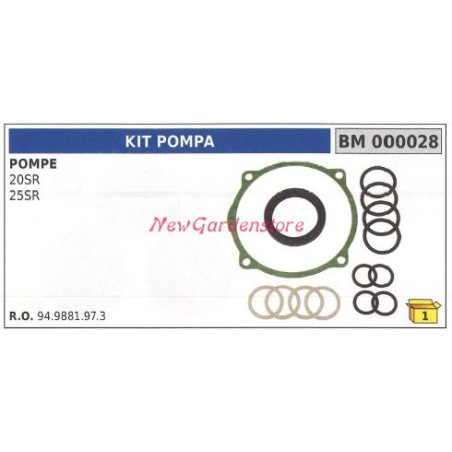 Kit de joints pour pompe UNIVERSELLE Bertolini 20SR 25SR 000028 | NewgardenAgri.com