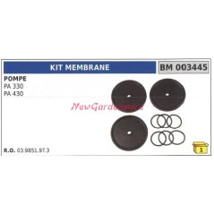 Kit membrana UNIVERSAL Bomba Bertolini PA 330 430 430 003445 | NewgardenAgri.com