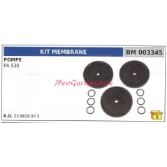 UNIVERSAL diaphragm kit for Bertolini PA 530 pump 003345 | NewgardenAgri.com