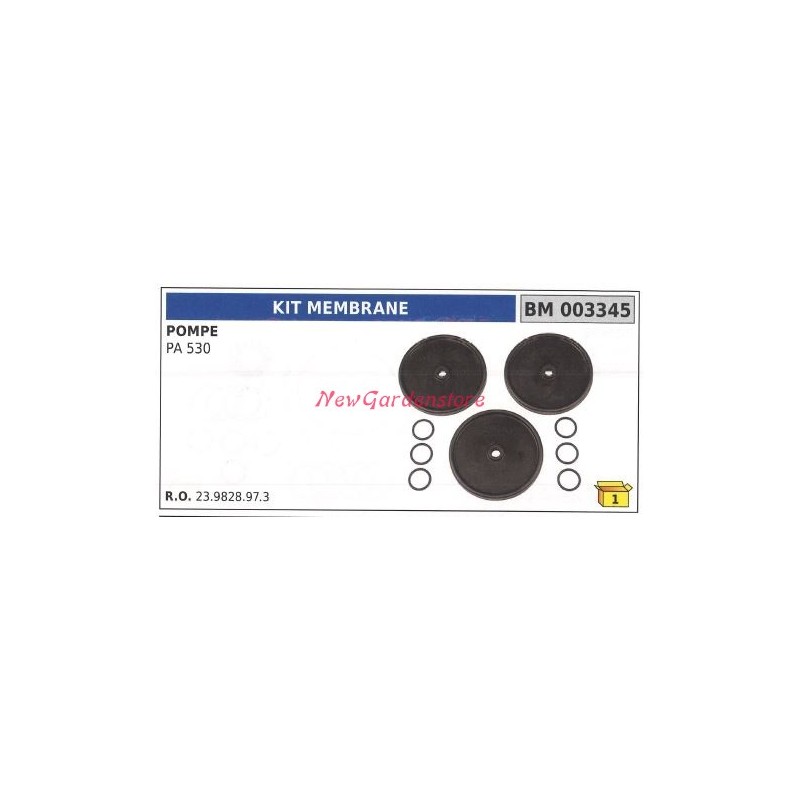 Kit de membrana UNIVERSAL para bomba Bertolini PA 530 003345