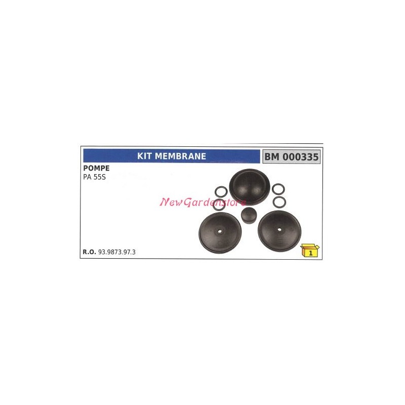 UNIVERSAL-Membransatz für Bertolini-Pumpe PA 55S 000335 93.9873.97.3