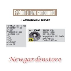 Kupplungsmechanismus 15647 LAMBORGHINI Formula Premium 874 Turbo GP Traktor | NewgardenAgri.com