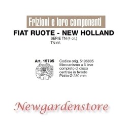 Clutch mechanism tractor series TN 65 4 cylinder FIAT NEW HOLLAND 15795 280mm | NewgardenAgri.com