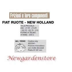 Embrayage monodisque compatible 200 211R 21R 241R 220C FIAT NEW HOLLAND 15340 | NewgardenAgri.com