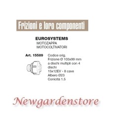 Frizione motozappa motocoltivatore compatibile EUROSYSTEMS 15589 8cave 15x12EV | NewgardenAgri.com