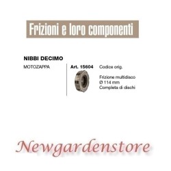 Frizione multidisco 114mm motozappa compatibile NIBBI DECIMO 15604 | NewgardenAgri.com