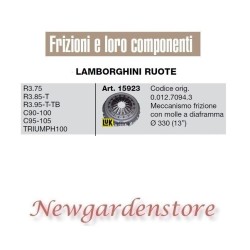 Frizione trattore 15923 LAMBORGHINI R3.75 3.85 3.95 T C90-100 C95-105 TRIUMPH100 | NewgardenAgri.com