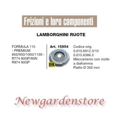 Tractor clutch 15954 LAMBORGHINI 350mm Formula 115 Premium 850 950 1050 1100 | NewgardenAgri.com