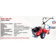 ROTO 404 HD SERIES PUBERT tracteur à pied avec moteur R 180 OHV 179 cc | NewgardenAgri.com