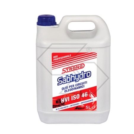 Olio circuiti idraulici STRONG sabhydro HVI ISO 46 lubrificante antiusura 5litri | NewgardenAgri.com