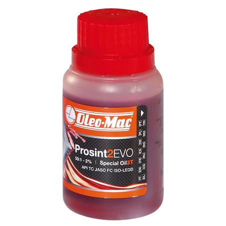 Olio miscela speciale OLEOMAC PROSINT 2 EVO rosso motore 2T in vari formati | NewgardenAgri.com