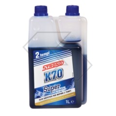 Olio miscela Strong K70 SUPER SYNTHETIC motore 2 tempi motosega 1 LITRO dosatore | NewgardenAgri.com