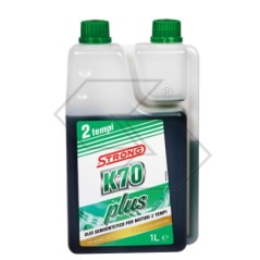 Olio per miscela K70 PLUS 1LITRO motore a 2 tempi semisintetico 1 pezzo STRONG | NewgardenAgri.com