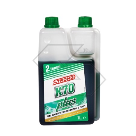 Olio per miscela K70 PLUS 1LITRO motore a 2 tempi semisintetico 1 pezzo STRONG | NewgardenAgri.com